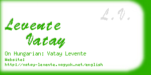 levente vatay business card